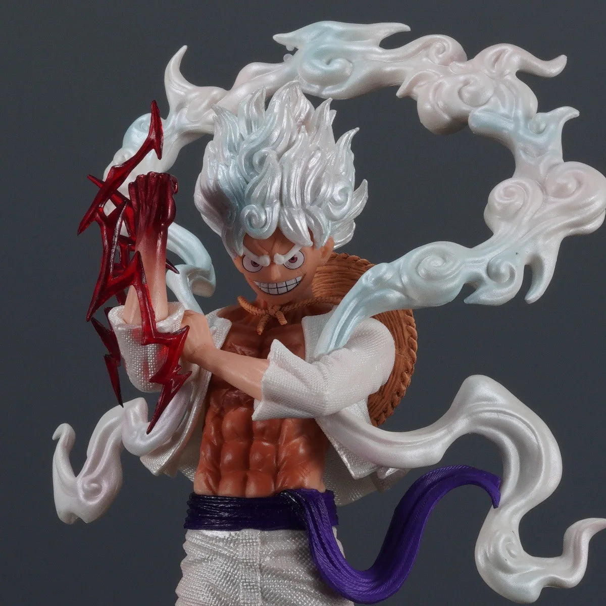 Gear 5 Monkey D. Luffy Anime Figure, One Piece Figure Nika Luffy Action Figurine PVC Statue 25 CM