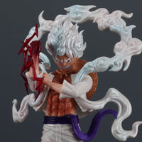 Gear 5 Monkey D. Luffy Anime Figure, One Piece Figure Nika Luffy Action Figurine PVC Statue 25 CM