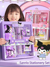 Sanrio Family Cinnamoroll, Kuromi, and Melody Stationery Gift Box Set, Children's Gift Back-to-School Christmas Gift - CloudAnimeStudio