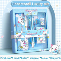 Sanrio Family Cinnamoroll, Kuromi, and Melody Stationery Gift Box Set, Children's Gift Back-to-School Christmas Gift - CloudAnimeStudio