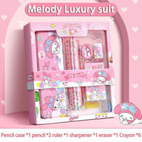 Sanrio Family Cinnamoroll, Kuromi, and Melody Stationery Gift Box Set, Children's Gift Back-to-School Christmas Gift - CloudAnimeStudio