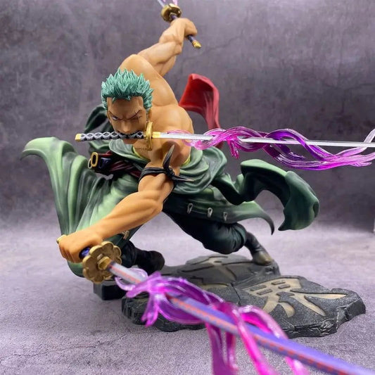 Santoryu Ogi Zoro Figure, King of Hell One Piece Anime Figurines Wano Onigashima - CloudAnimeStudio