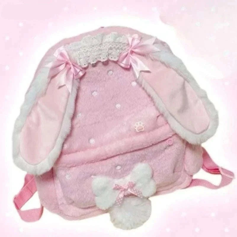 Kawaii Sweet Bunny Plush Backpack CLOUDANIMESTUDIO