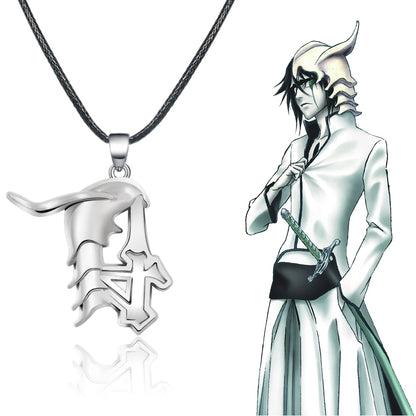 Bleach Ulquiorra Cifer Mask Anime Necklace Fashion Broken Masks Pendant Metal Choker Necklace