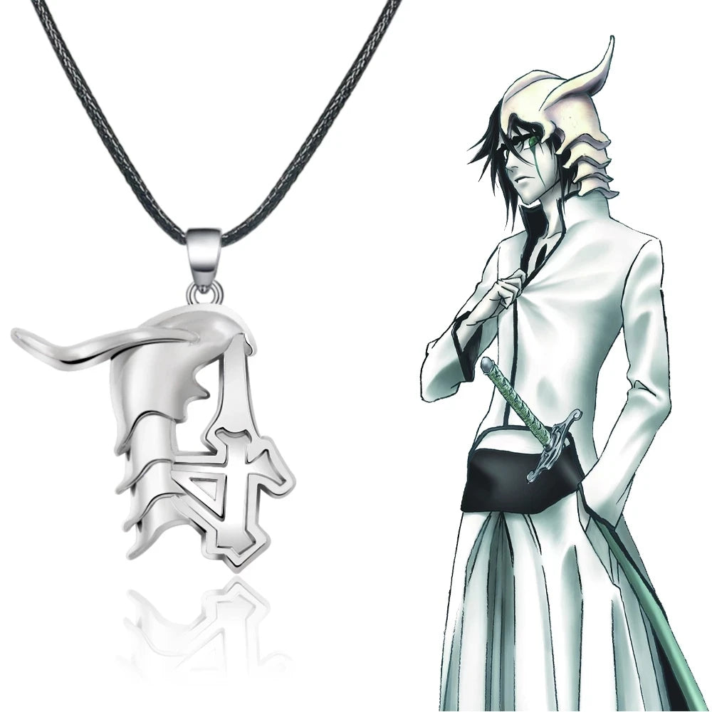 Bleach Ulquiorra Cifer Mask Anime Necklace Fashion Broken Masks Pendant Metal Choker Necklace