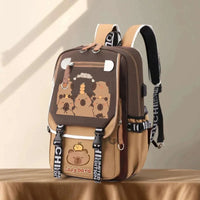 Cute Capybara Buddies Backpack With Pencil Case CLOUDANIMESTUDIO