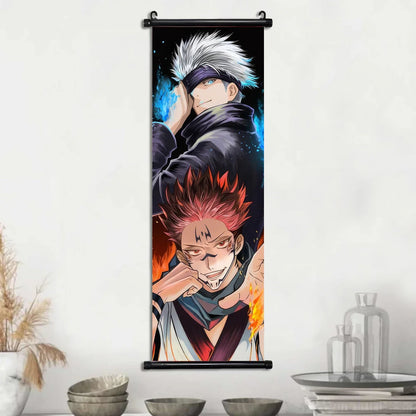 Anime Jujutsu Kaisen, Room Home Decoration Mural Hanging Scroll Print Canvas Poster Decor