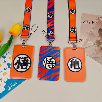 Dragon Ball Credential Holder Anime Lanyards Neck Strap For Card Badge Keychain Accessories Gifts