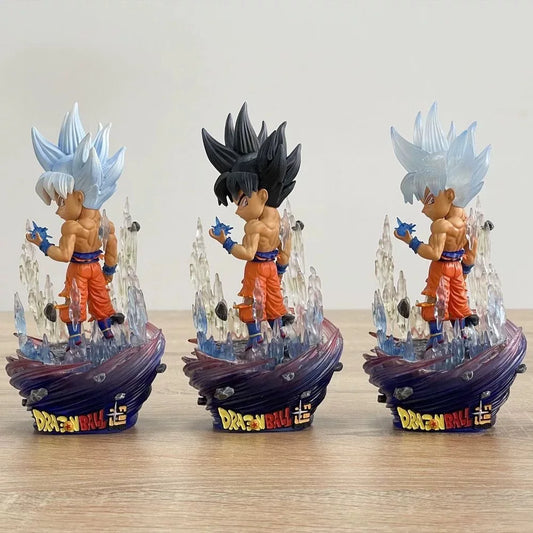 Goku Ultra Instinct Chibi Anime Figure – Dragon Ball Super Mini Figurines PVC Action Statue