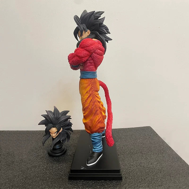 Super Saiyan 4 Goku Double Headed Anime Figure, Dragon Ball GT Standing Action PVC Figurines