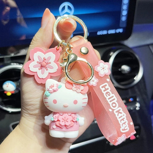 Sanrio Hello Kitty Key Chains, Kawaii Anime Cartoon Cinnamoroll Car Keychains Backpack Ornaments