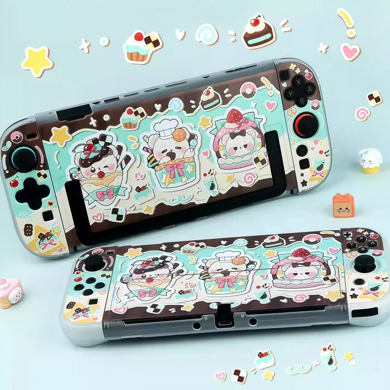 Kawaii Bears Bakery Switch Case OLED/NS2