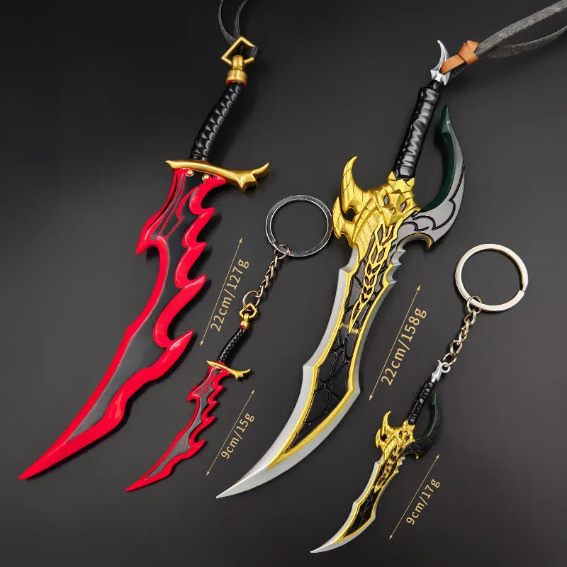 Solo Leveling Anime Manwha Sung Jinwoo Knight Killer Dagger Kasaka's Venom Fang Keychains Pendant
