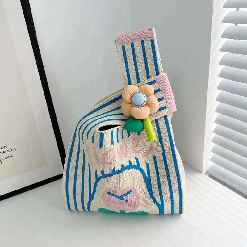 Kawaii Flower Knot Beach Bag CLOUDANIMESTUDIO