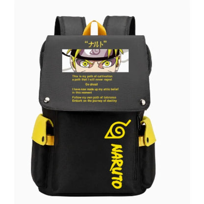 Naruto Anime Backpack, Naruto Shippuden College School Student Bag Multifunctional Large Capacity Computer Travel Backpack