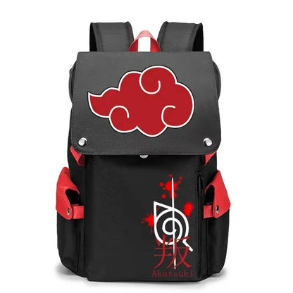 Naruto Anime Backpack, Naruto Shippuden College School Student Bag Multifunctional Large Capacity Computer Travel Backpack