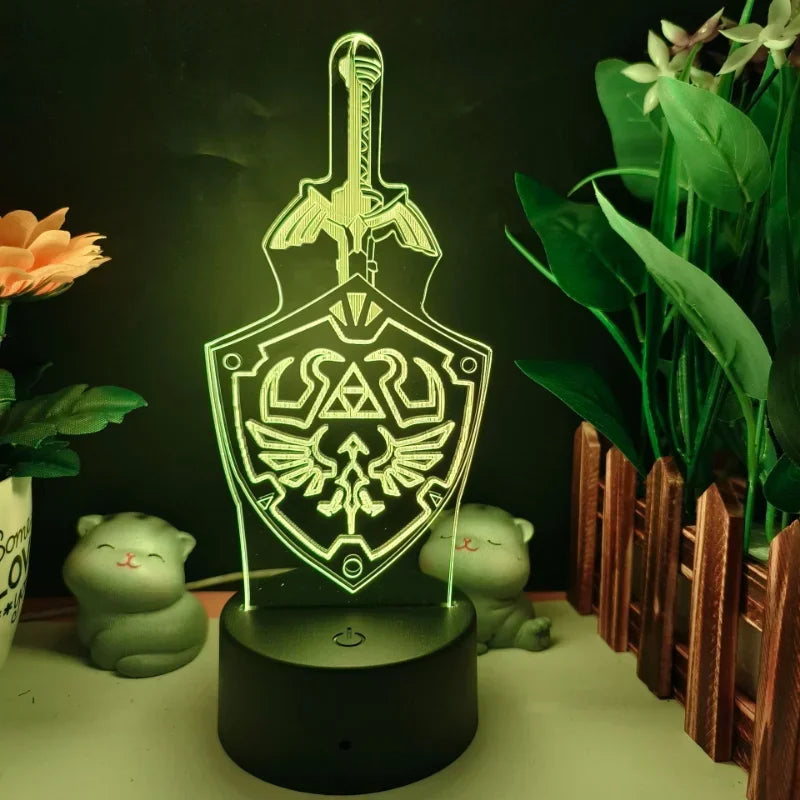 Legend of Zelda Night Lights Anime 3D Led Lamp Link Tears Of The Kingdom Lighting Bedroom Decoration