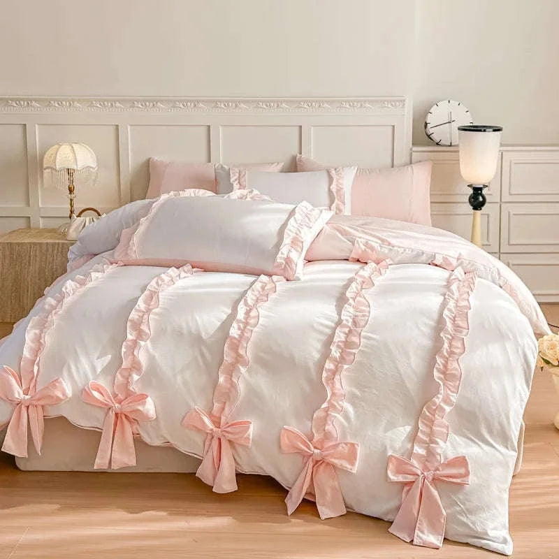 Kawaii Bowtiful Bedding Set CLOUDANIMESTUDIO
