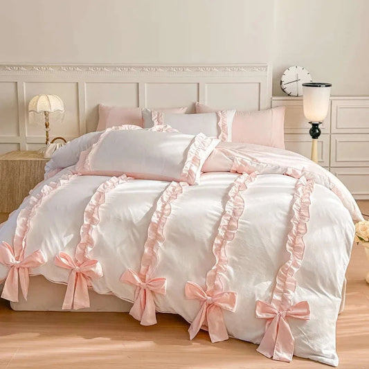 Kawaii Bowtiful Bedding Set CLOUDANIMESTUDIO