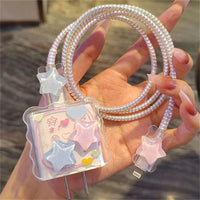 Pastel Stars iPhone Charger Cover