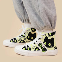 Adorable Black Cute Kitty Sneakers