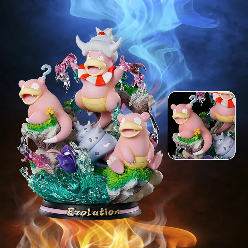 Pokemon Evolution LED Anime Figures, PVC Statue Model Toy Collections 20-35cm