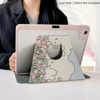 Kawaii Tulips & Bunnies iPad Case CLOUDANIMESTUDIO
