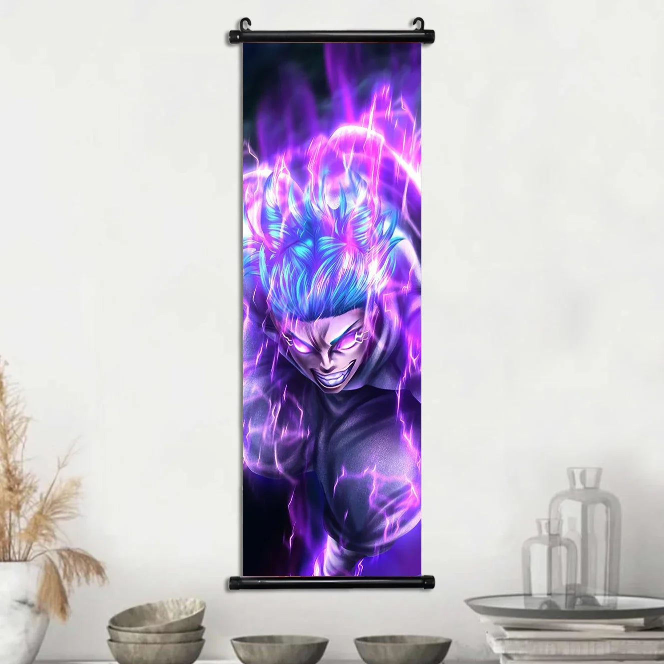 Anime Jujutsu Kaisen, Room Home Decoration Mural Hanging Scroll Print Canvas Poster Decor