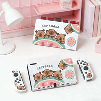 Kawaii Capybara Watermelon Switch Case CLOUDANIMESTUDIO