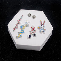 Demon Slayer Sword Keychains, Anime Kimetsu no Yaiba Tomioka Weapon Key Chains Accessories