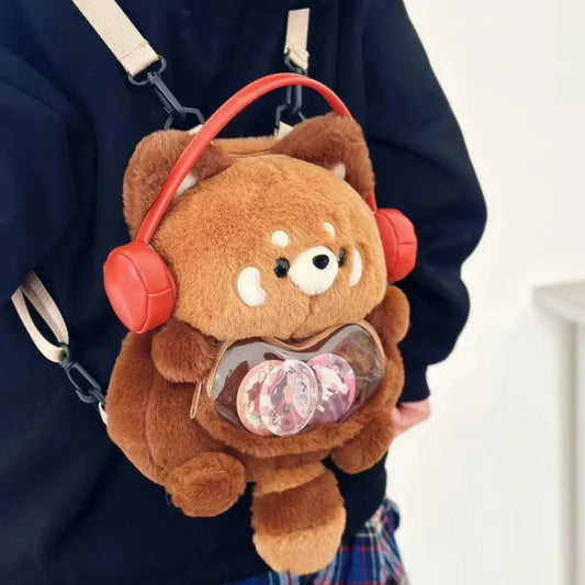 Adorable Red Panda Plushie Backpack