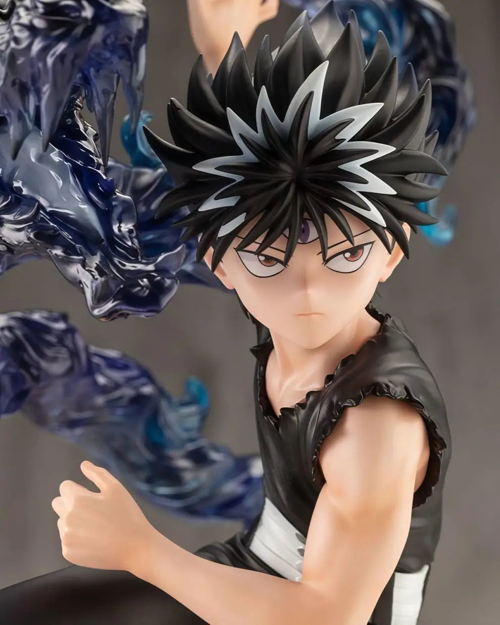 YuYu Hakusho Hiei Dark Figure Anime Collectible Statue with Evil Eye Desktop Decoration 24 CM