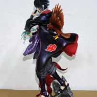 Akatsuki Sasuke Uchiha Anime Action Figure, Naruto Shippuden PVC Figurines Statue 24 CM