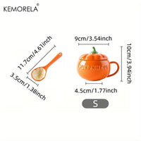 Pumpkin Shaped Ceramic Mug
