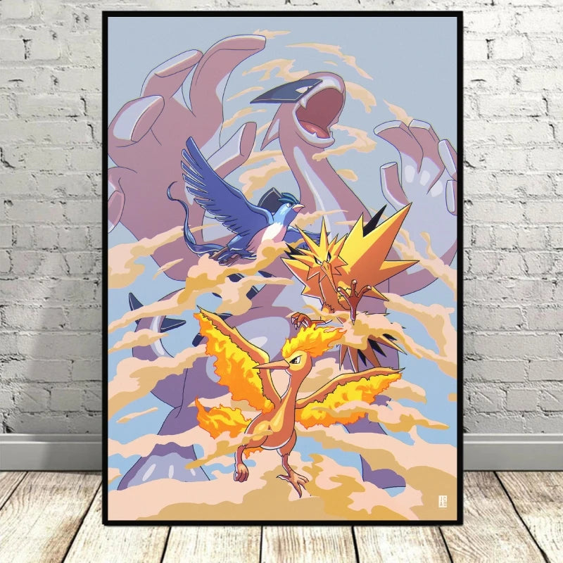 Pokemon Canvas Artwork, Wall Art Poster Prints Home Hanging Wall Decoration Decorative Modern Living Room