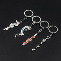 Demon Slayer Sword Keychains, Anime Kimetsu no Yaiba Tomioka Weapon Key Chains Accessories