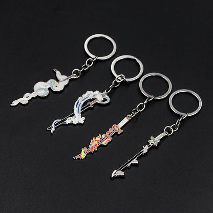 Demon Slayer Sword Keychains, Anime Kimetsu no Yaiba Tomioka Weapon Key Chains Accessories