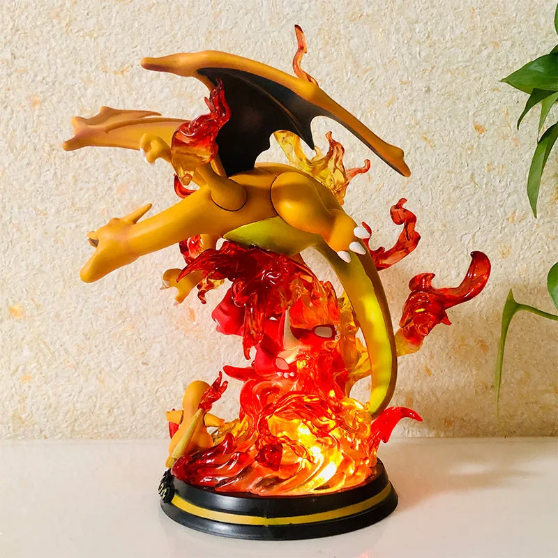 Pokemon Evolution LED Anime Figures, PVC Statue Model Toy Collections 20-35cm