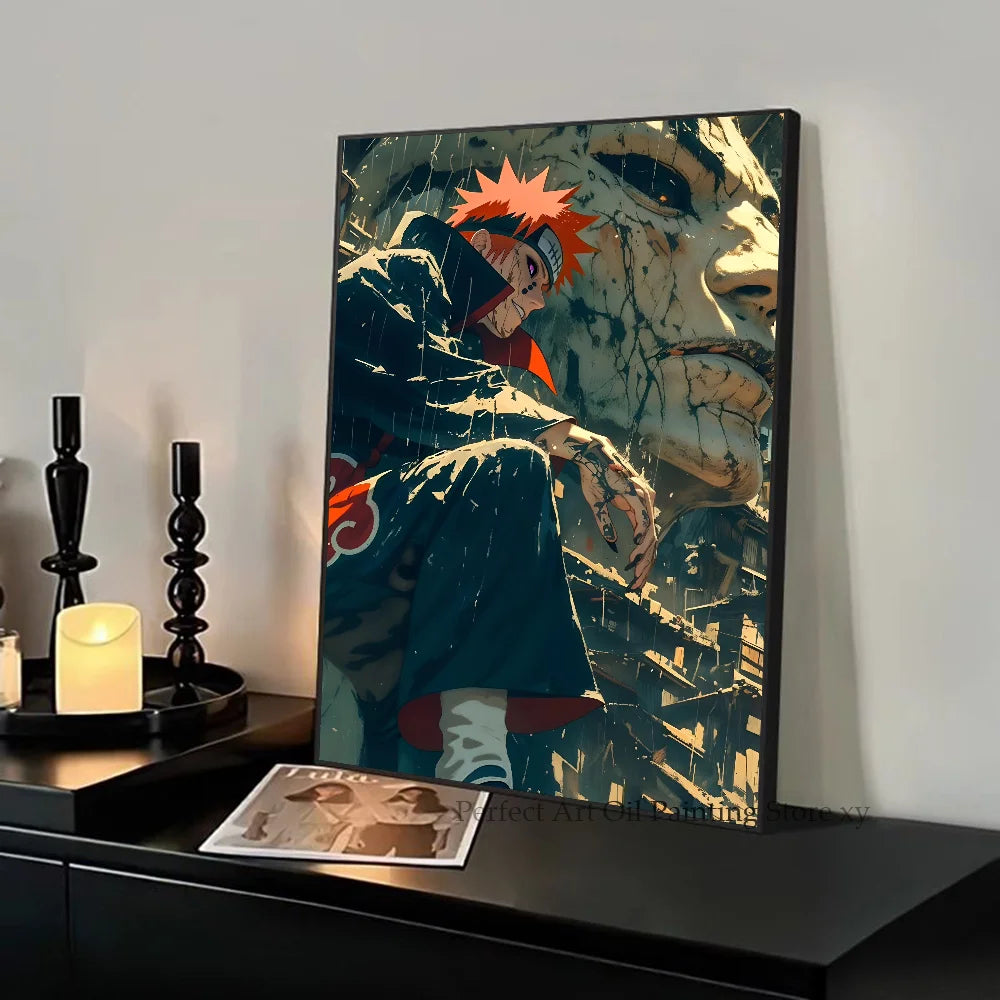 Anime Naruto Shippuden Posters, Naruto Sasuke Sakura Kakashi Pain Paper Print Home Living Room Bedroom Entrance Bar Cafe Art Painting Decoration Wall Art