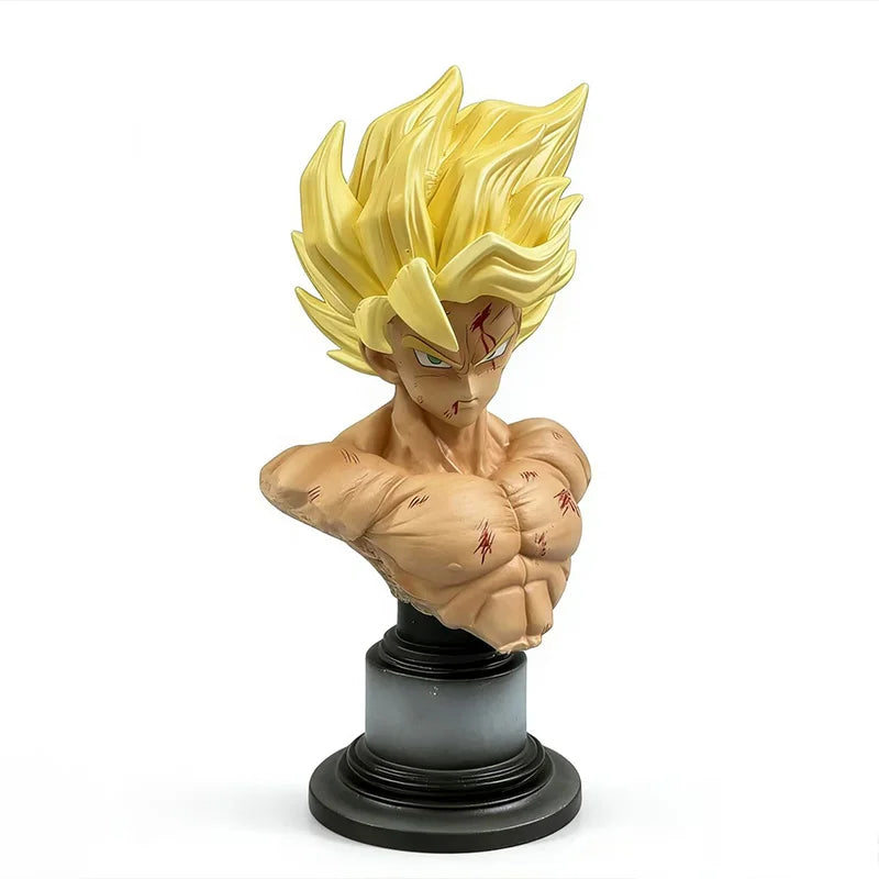 Dragon Ball Z Super Saiyan Son Goku Figure LED SSJ Action Figurines Collection 34 CM