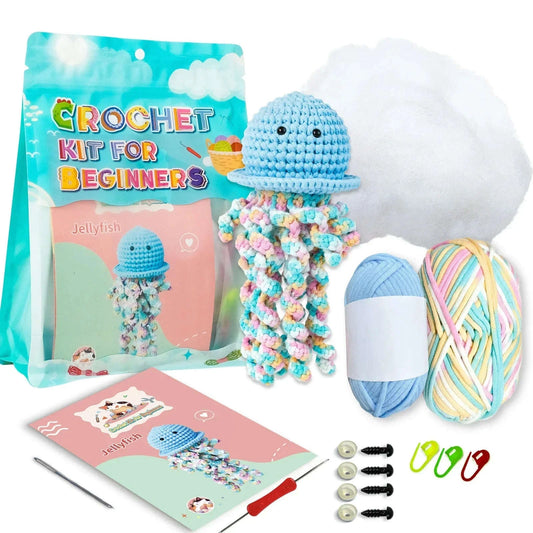 Jellyfish - Kawaii Crochet Kit for Beginners CLOUDANIMESTUDIO