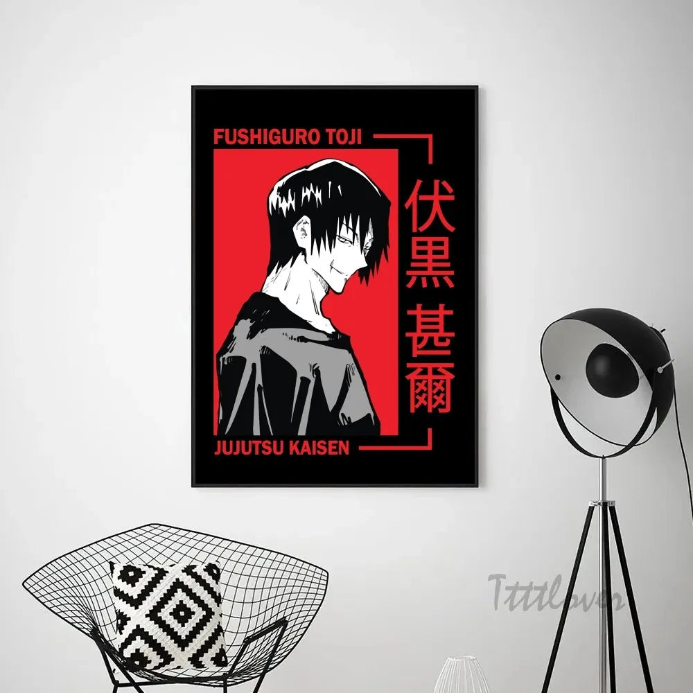 Jujutsu Kaisen Fushiguro Toji Poster, JJK Anime Posters Wall Art Decor Game Room