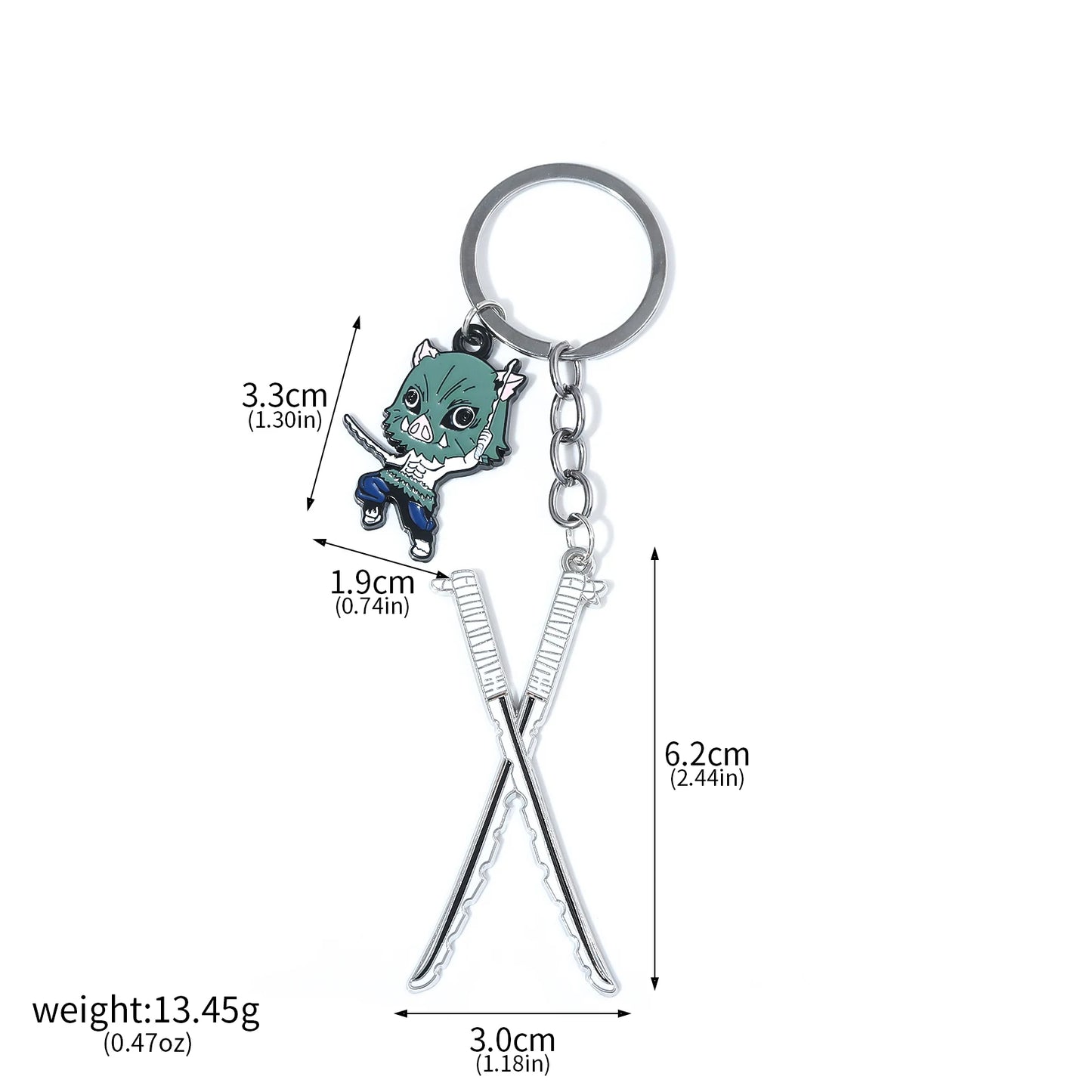 Demon Slayer Sword Keychains, Anime Kimetsu no Yaiba Tomioka Weapon Key Chains Accessories