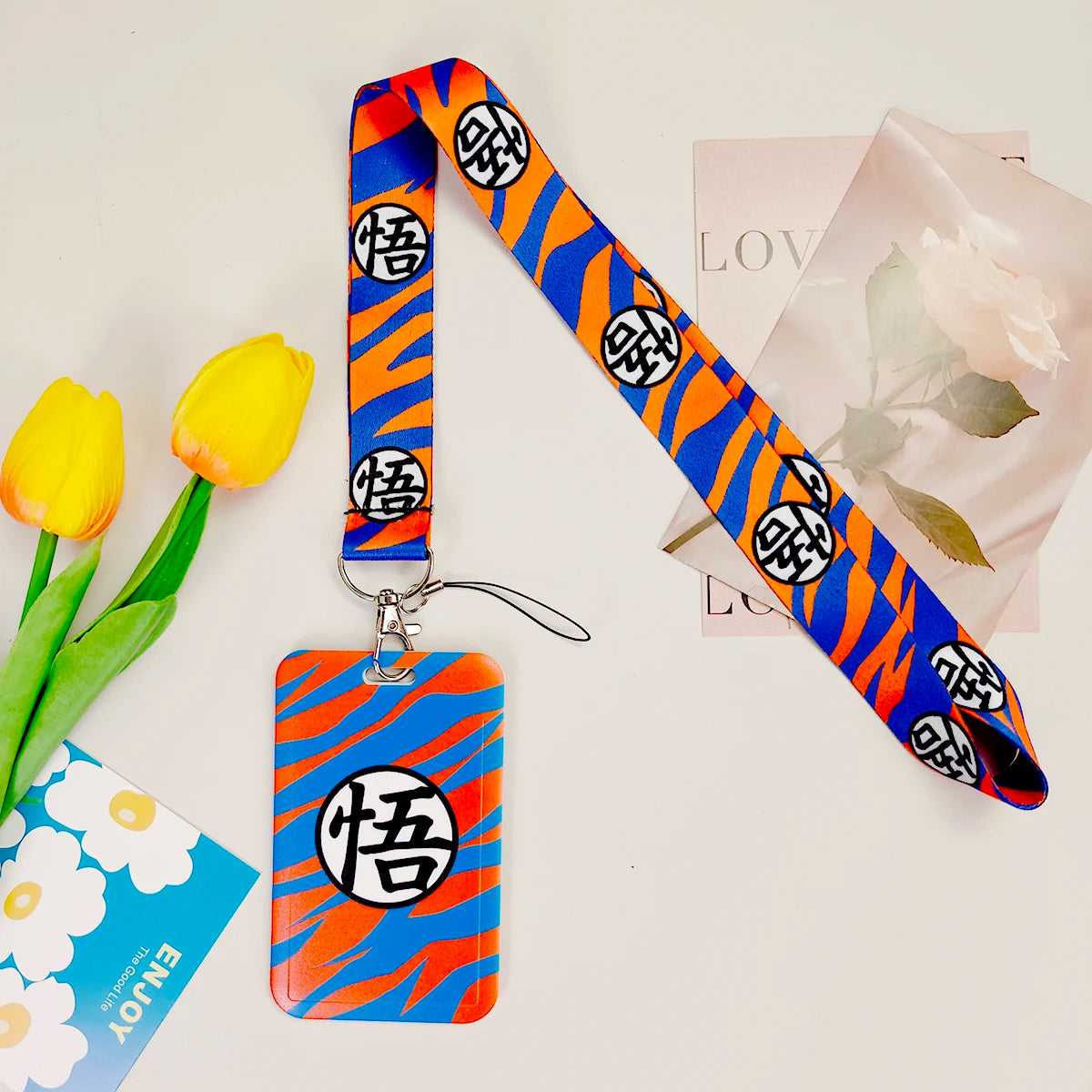 Dragon Ball Credential Holder Anime Lanyards Neck Strap For Card Badge Keychain Accessories Gifts