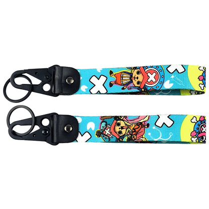 One Piece Keychain Lanyards, Anime Manga Badge Holder Pendant Portable Key Lanyard Accessories