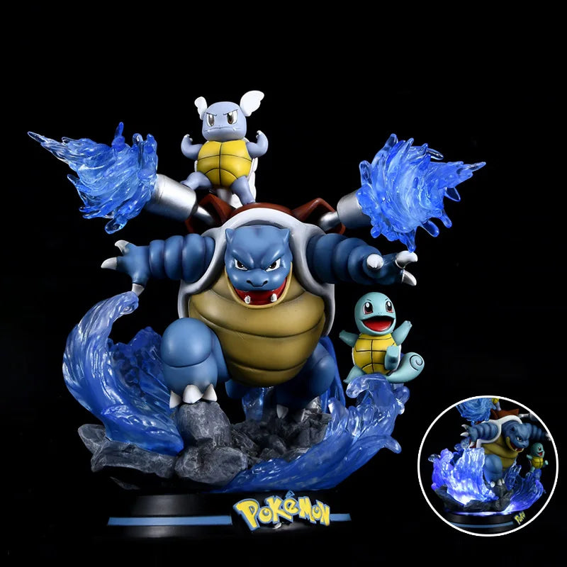 Pokemon Evolution LED Anime Figures, PVC Statue Model Toy Collections 20-35cm