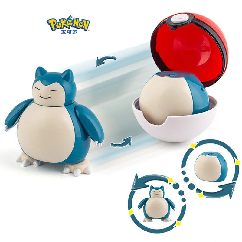 Pokemon Pokeball Anime Figures Toys, Pikachu Gengar Dragonite Snorlax Lapras Pocket Pokeball Toys - CloudAnimeStudio