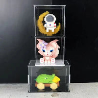 222 Size Acrylic Display Case for Collectibles Assemble Clear Box Protection Anime Action Figures