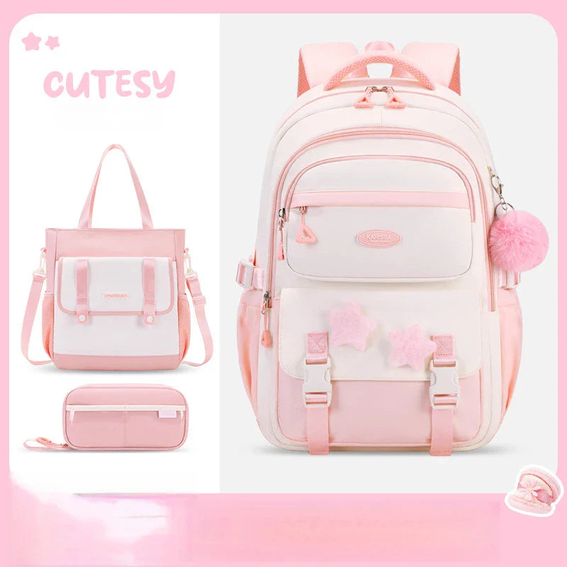 Kawaii Pastel Cutesy Backpack Set