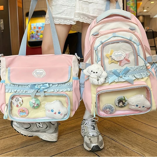 Kawaii Pastel Backpack & Tote Set